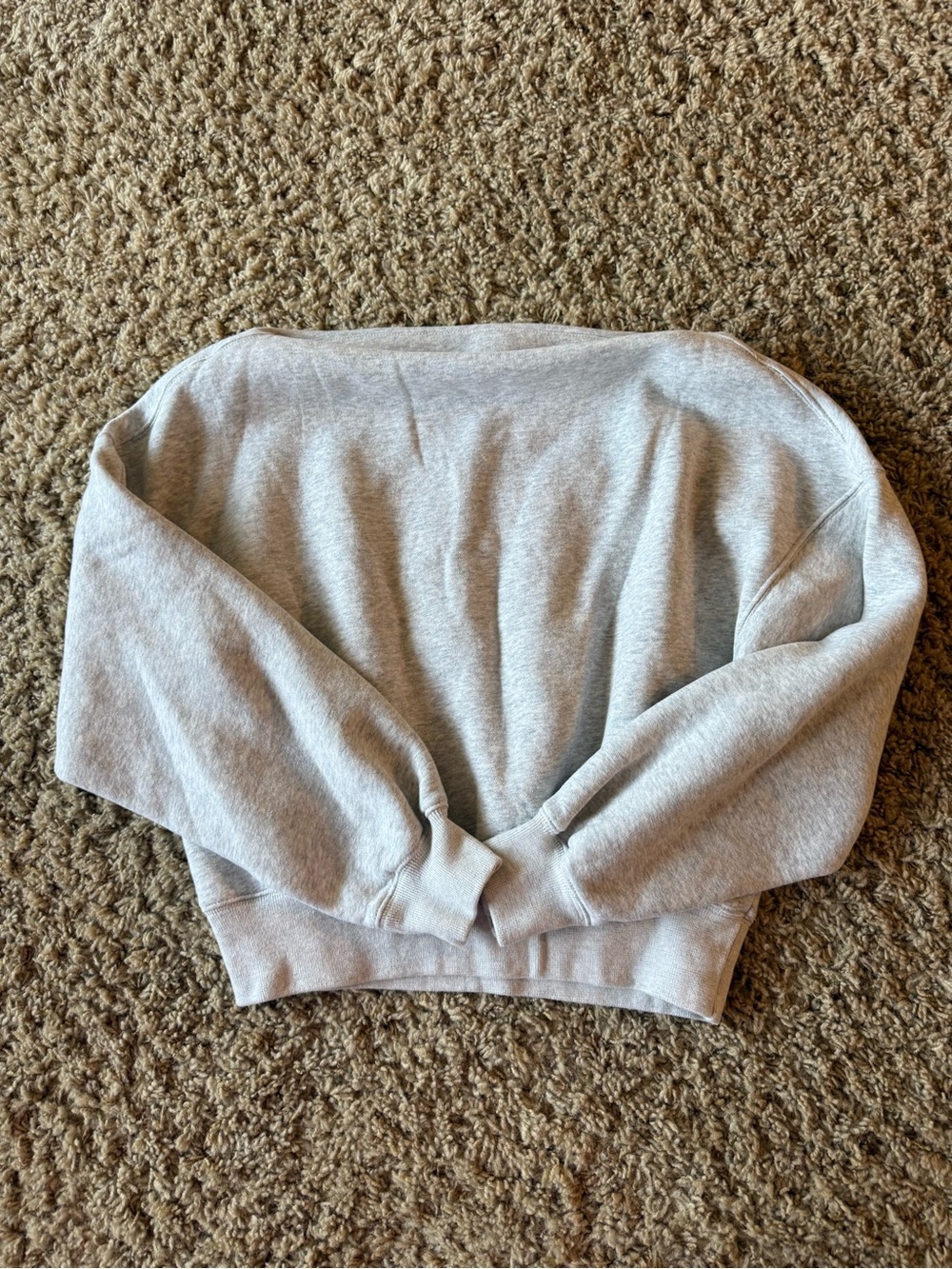 Abercrombie & Fitch Light Gray Fleece Crewneck